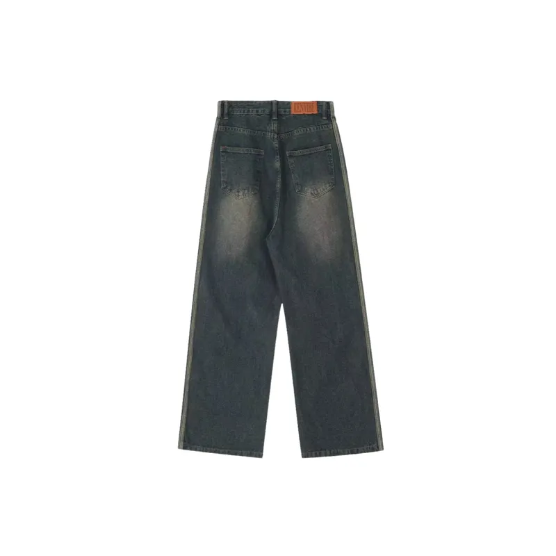 Retro Distressed Side Jeans-1
