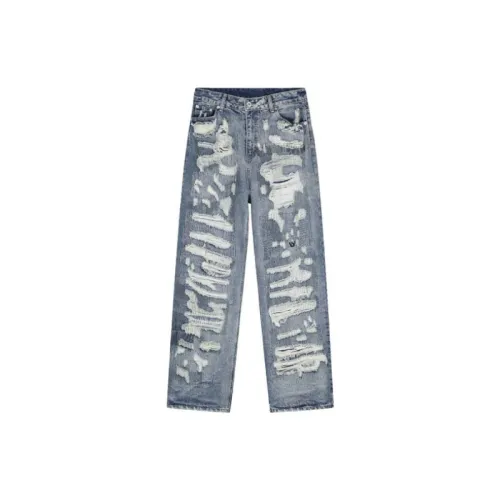 Retro Worn Beggar Jeans