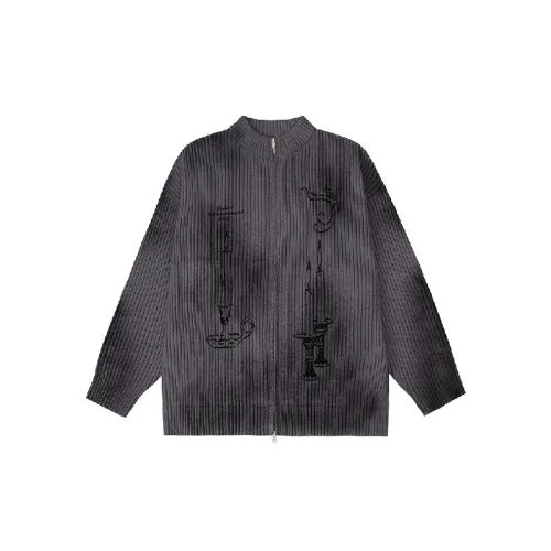 Retro Fashion Zipper Printed Sweater