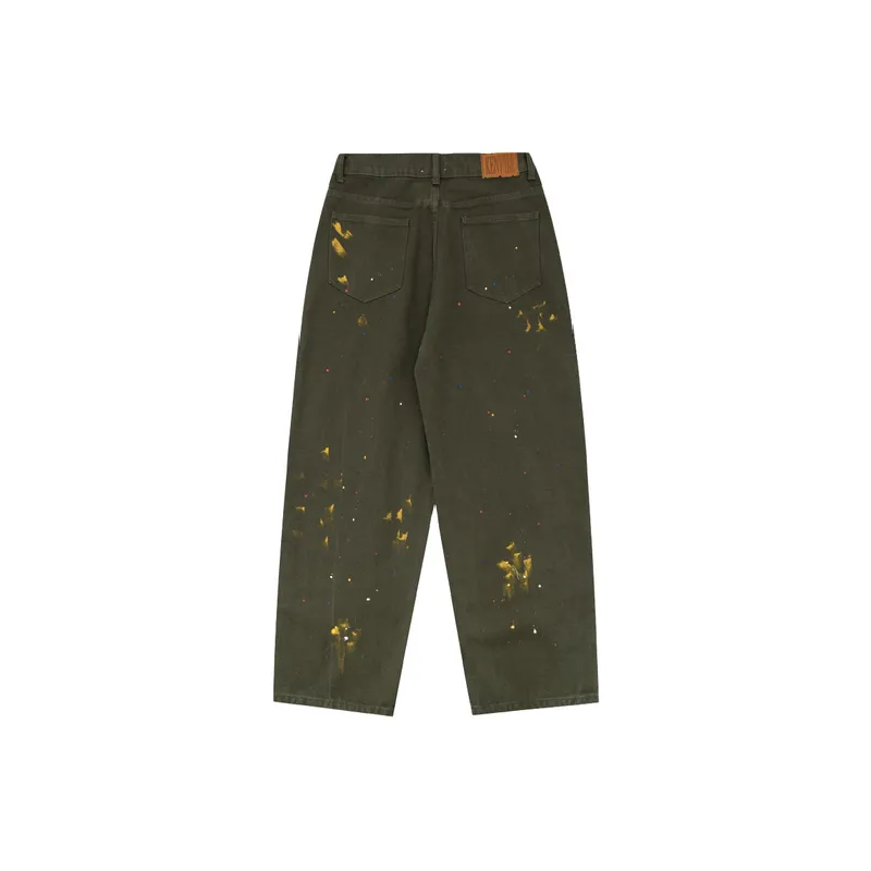 Retro Ink Splashed Jeans-1