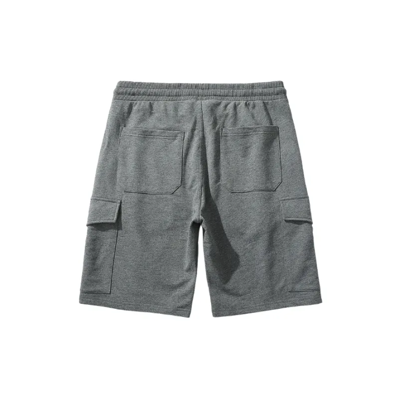 Loose Plain Cotton Casual Shorts-11