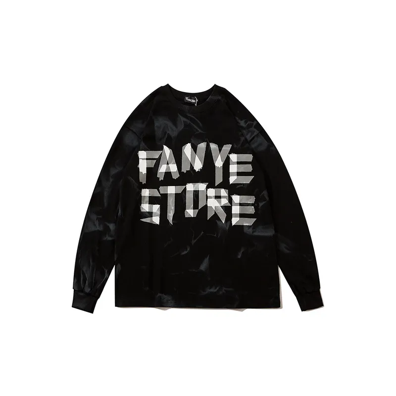 Hip hop Loose Long sleeved Sweater-0