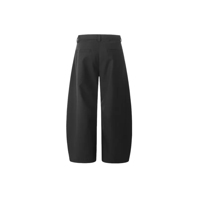 Casual Plain Polyester Suit Trousers-1