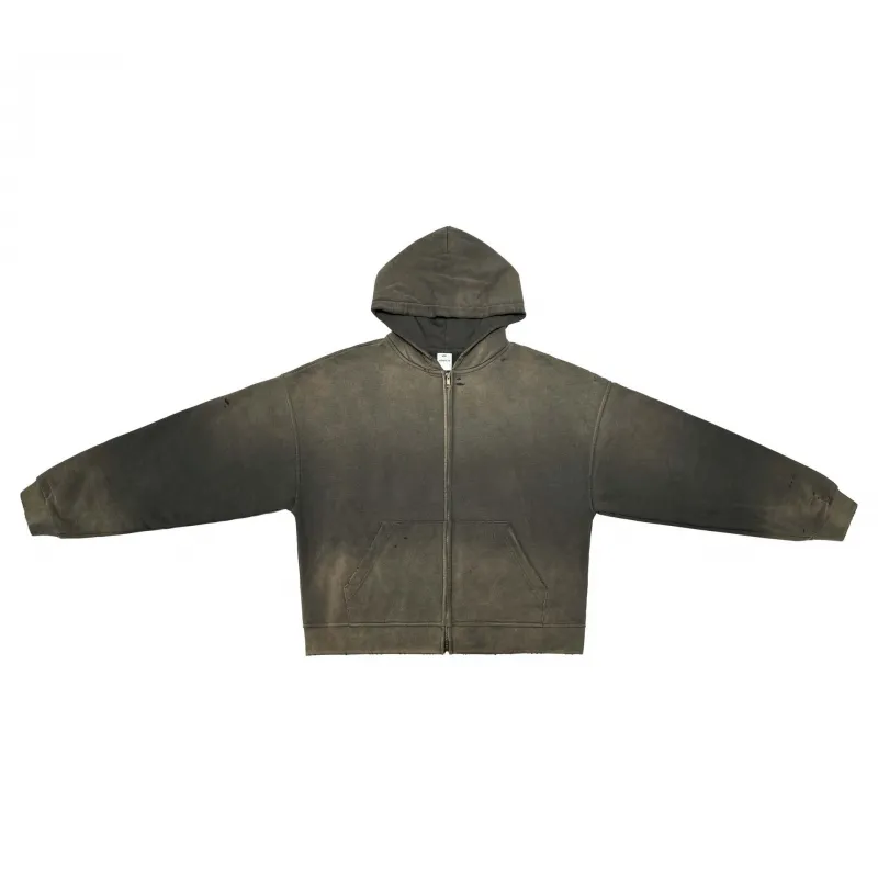 Retro Washed Zipper Jacket-0