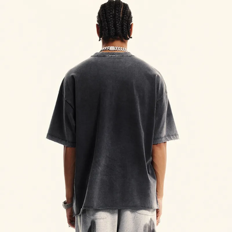 Retro Loose 100% Cotton T Shirt Unisex-9