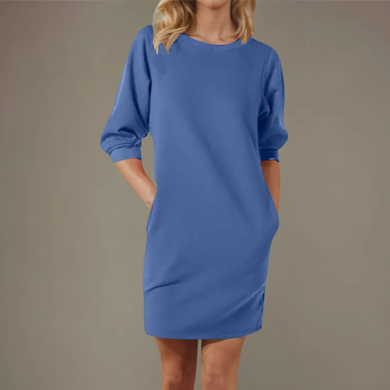 Casual Loose Polyester Dress Women-2