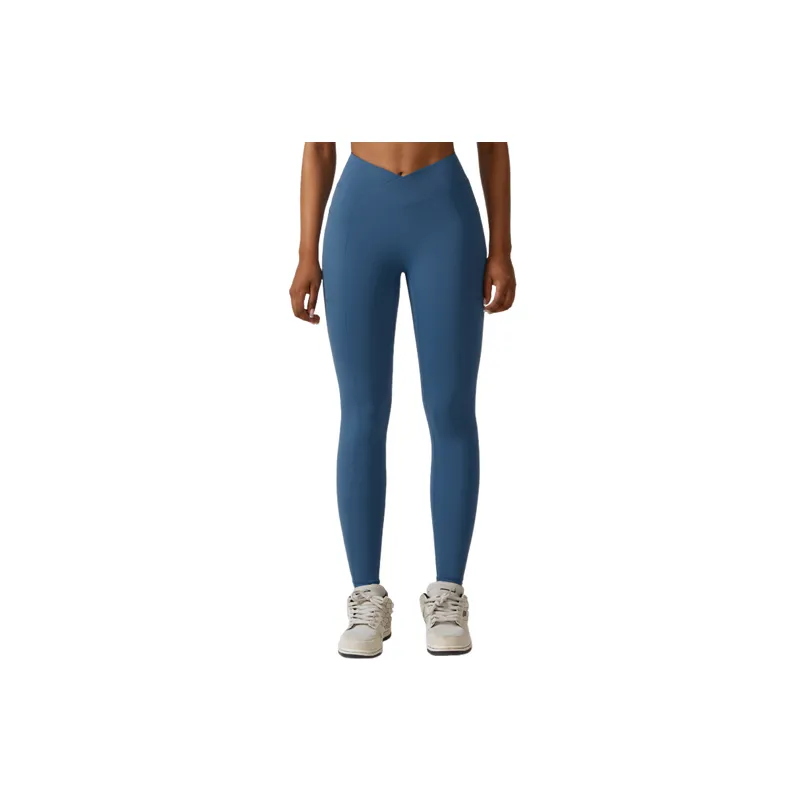 Plain Sporty Nylon Leggings Women-6
