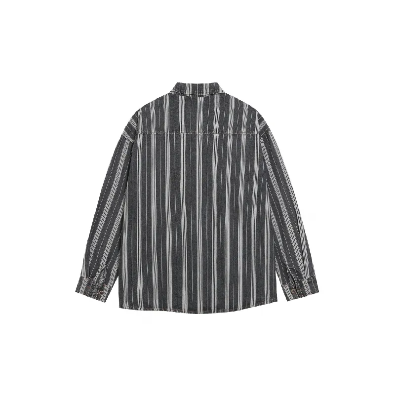 Retro Washed Long Sleeve Shirt-1
