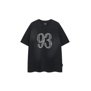 Retro Embroidery Combed Cotton T Shirt