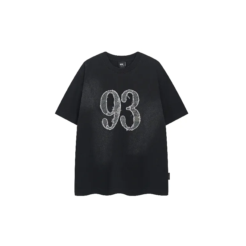 Retro Embroidery Combed Cotton T Shirt-4