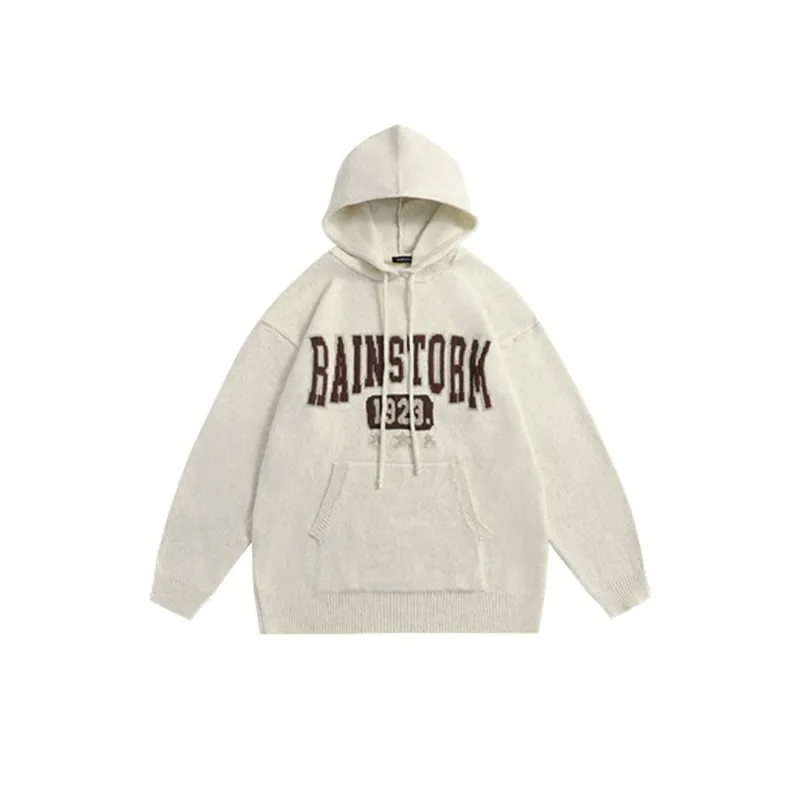College Style Niche Knit Hoodie-5