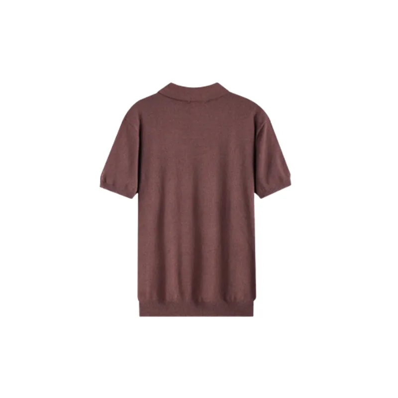 Casual Plain  Ice Silk Polo-1