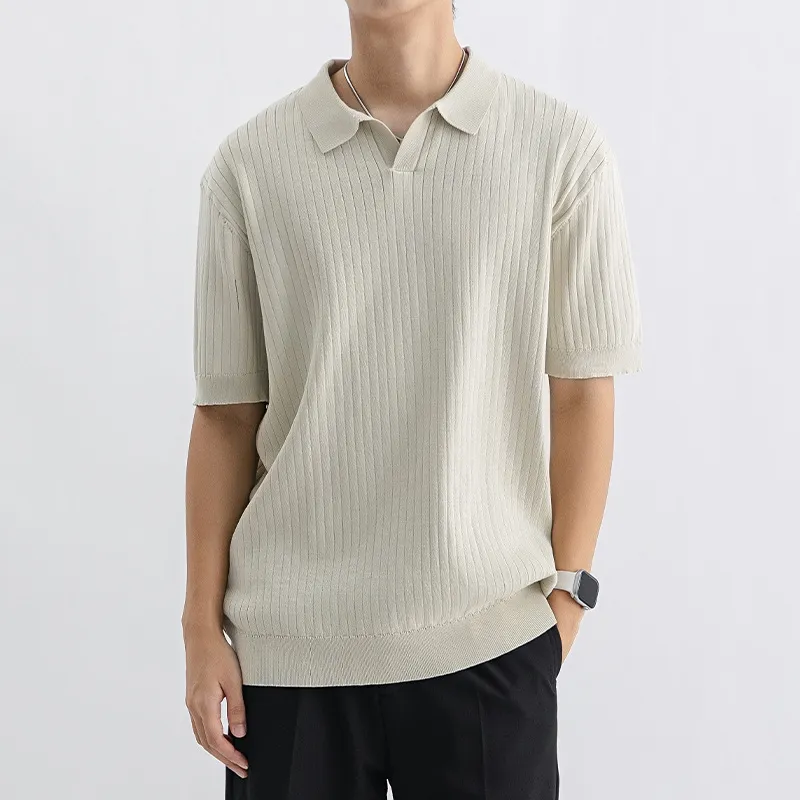 Casual Business Blended Synthetic Fabrics T Shirt-12