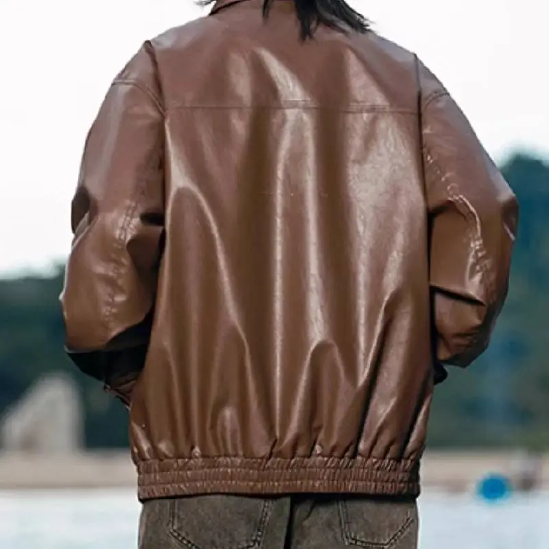 Fashionable Waterproof Polyester Leather Jacket Women-9