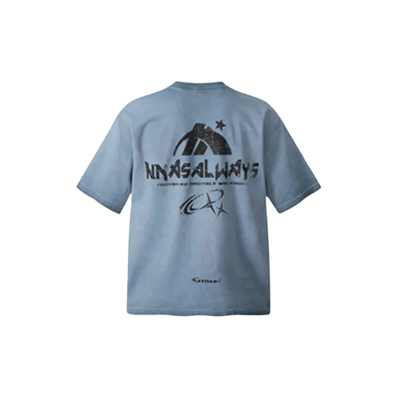 Casual Distress 100% Cotton T Shirt-1