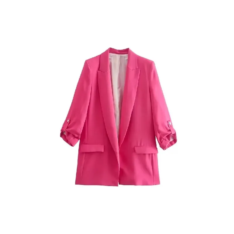 Retro Casual Polyester Business Suit Women-2