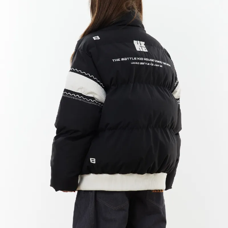 Casual Loose Blended Synthetic Fabrics Quilted Jacket-6