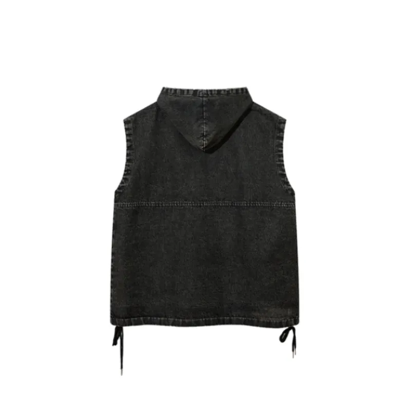 Retro Trendy Letter Patch Vest-1