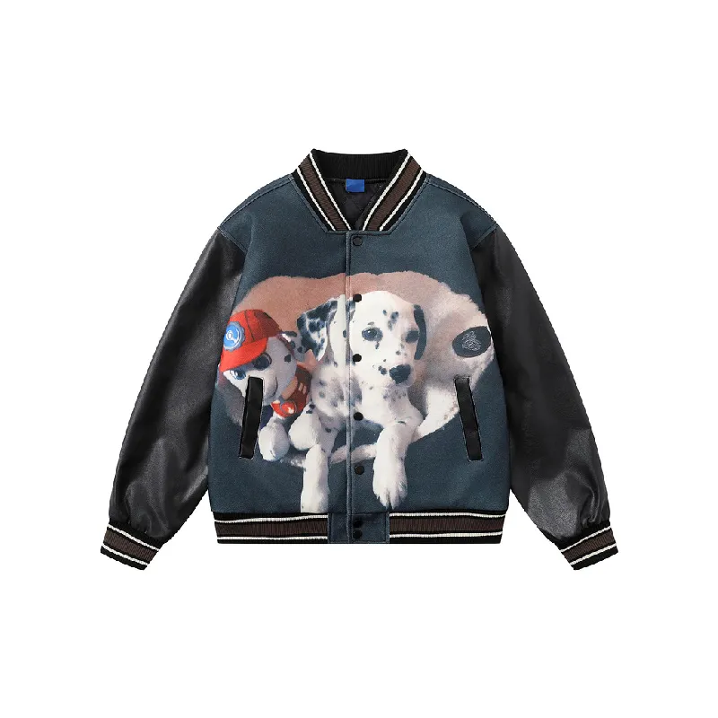 Retro Casual Printed Quilted Jacket-0