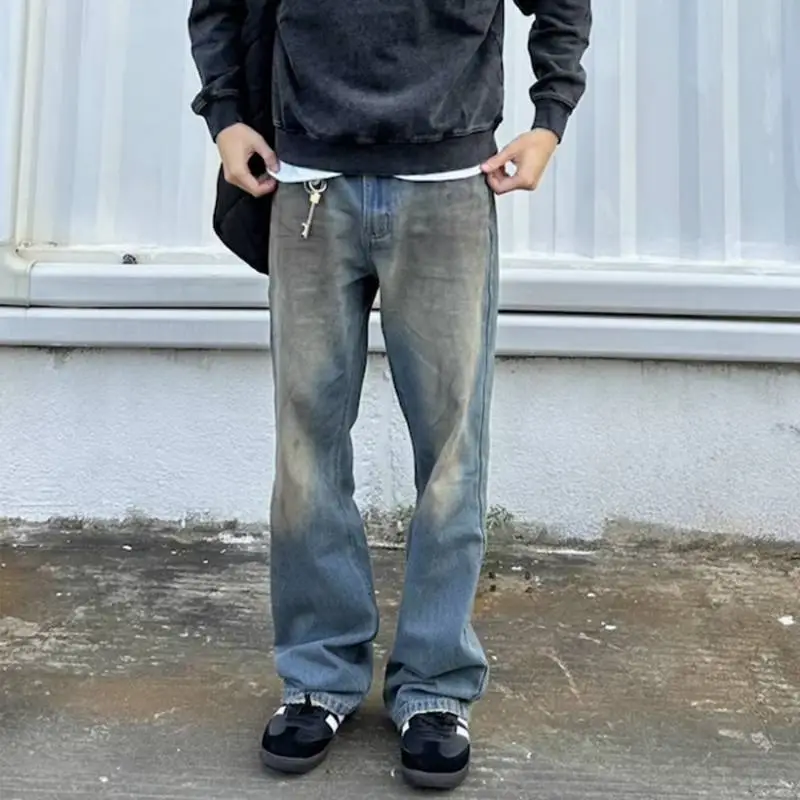 Retro Straight Leg Jeans-3