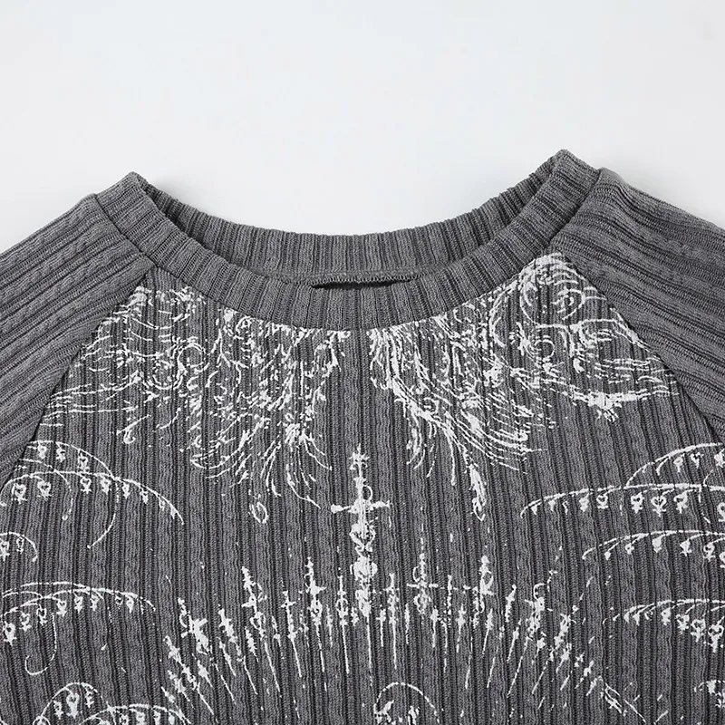 Retro Glamorous Ribbed Fabric T Shirt-6