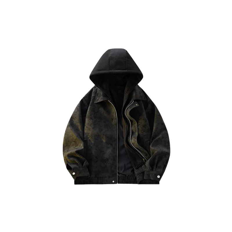 Retro Distress PU Jacket-0
