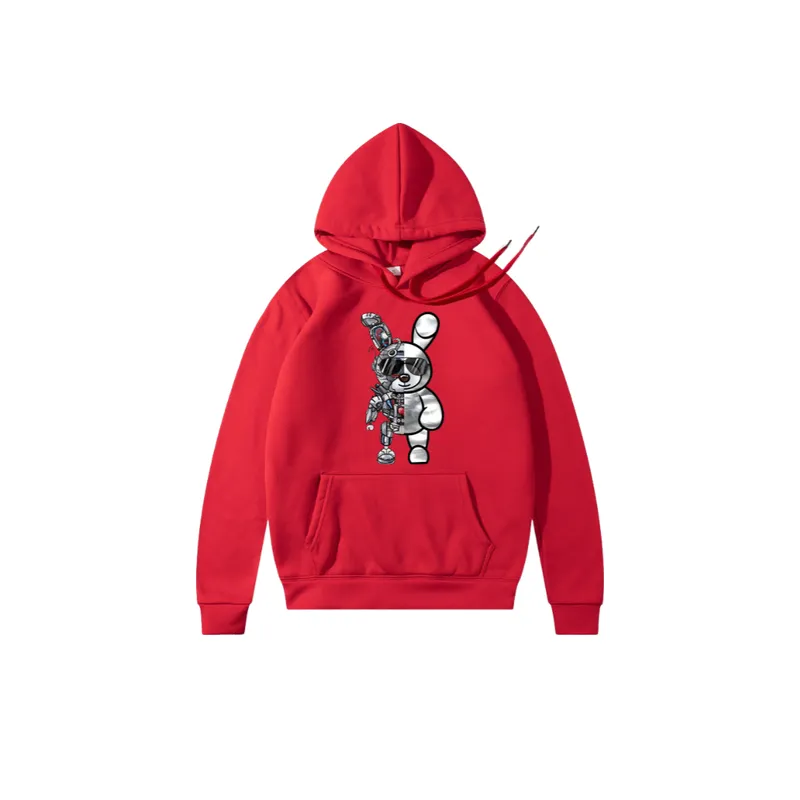 Mechanical Rabbit Printing Comfortable Hoodie-5