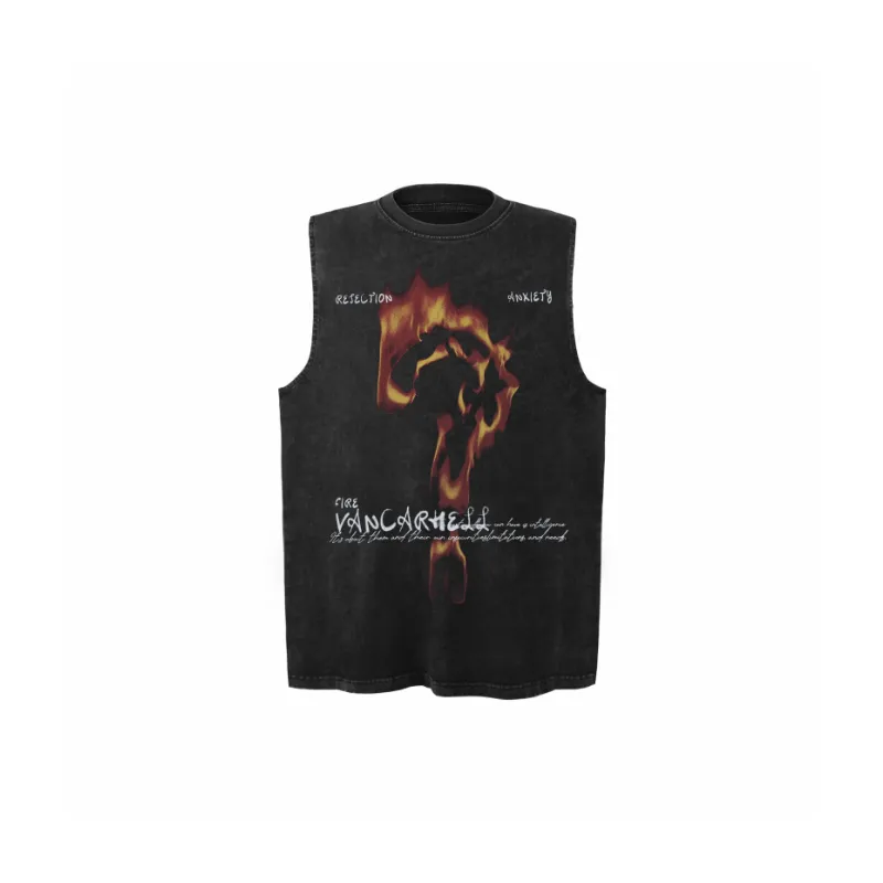 Trendy Print Cotton Vest Unisex-0