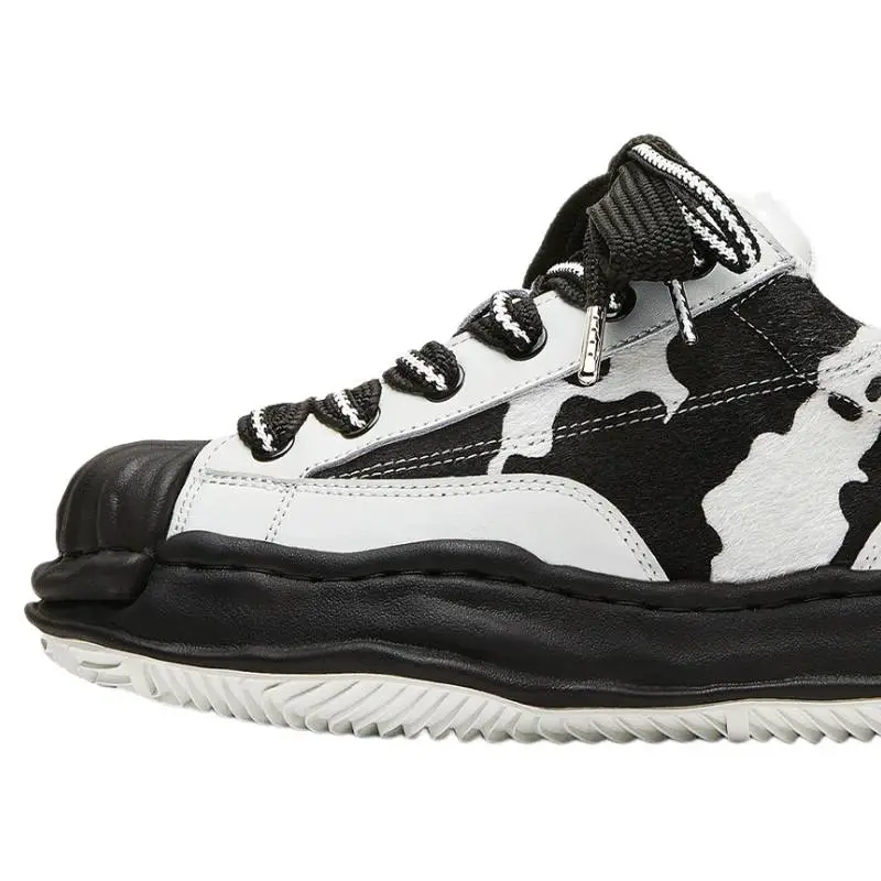 Thick Sole Increased Panda Style Shell Head Dissolved Shoes-3