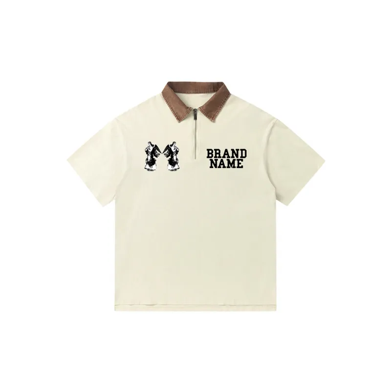 Loose Print Cotton T Shirt-0