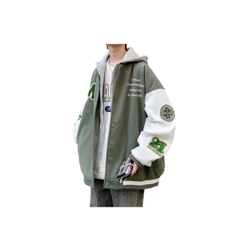 Trendy Fake Two Piece Blended Synthetic Fabrics Jacket