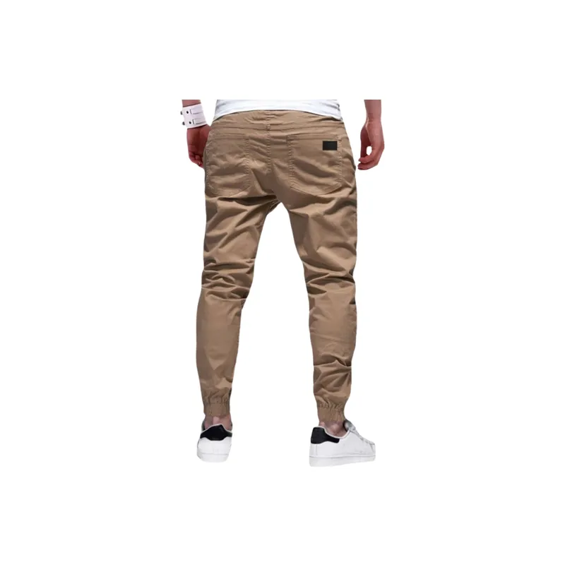 Loose Simple Cotton Blended Fabric Casual Pants-1