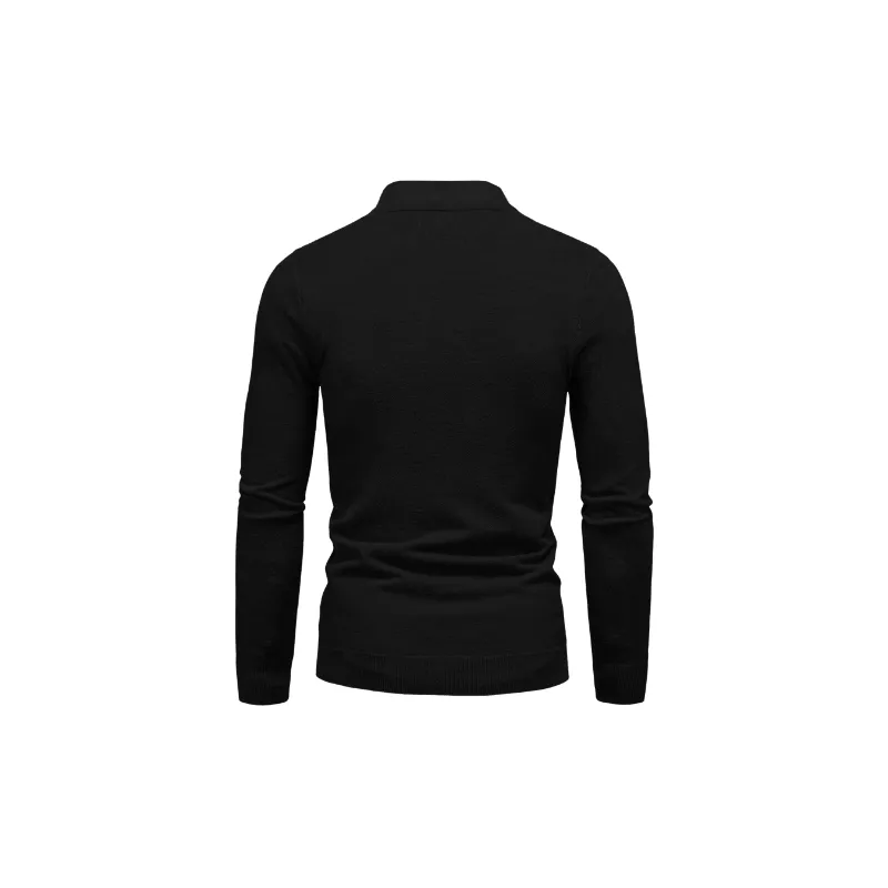Simple Plain Cotton Blended Fabric Sweater-1