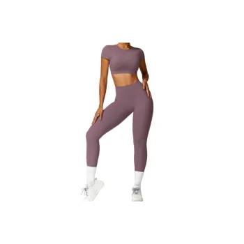 Fashionable Long Sleeve Nylon Spandex Brushed Fabric Fitness Kit Women