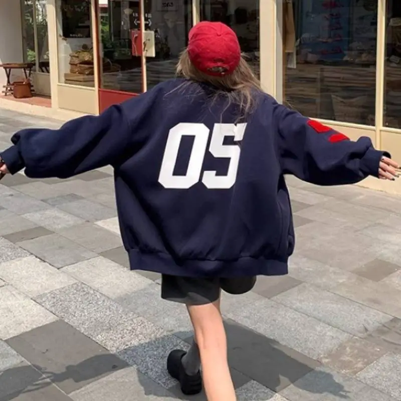 Casual Loose Baseball Jersey Women-2