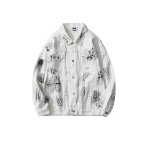 Splash Ink Tie-Dye Casual Loose Multi-Pocket Lapel Jacket