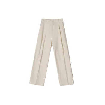 Simple Loose Cotton Suit Trousers