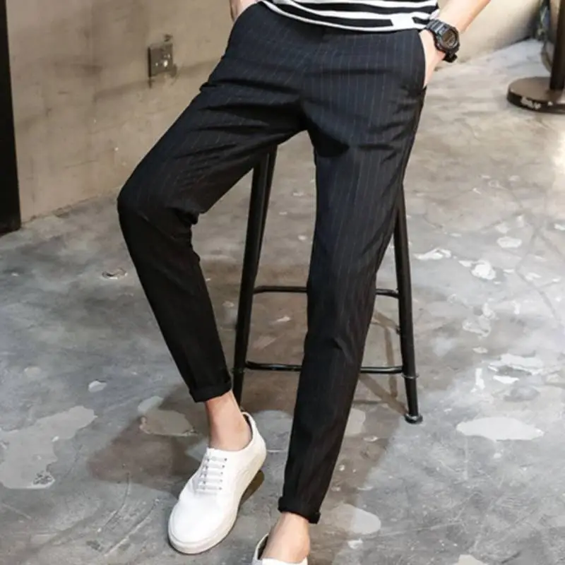 Casual Fashionable Suit Trousers-4