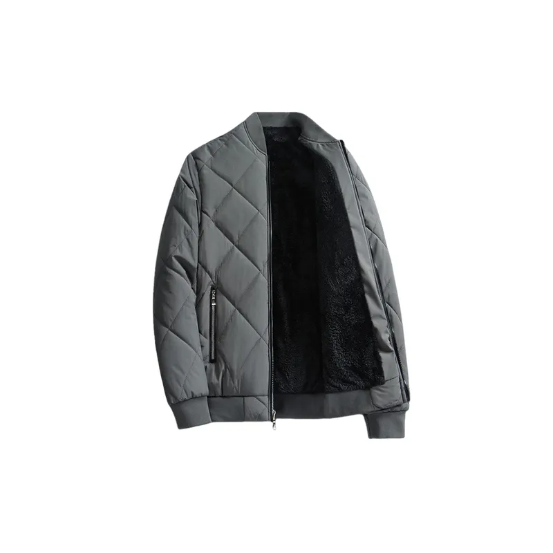Simple Warming Polyester Quilted Jacket-0