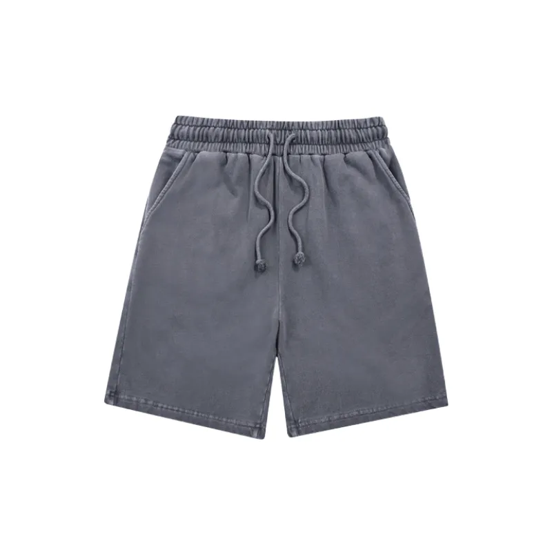 Simple Loose 100% Cotton Casual Shorts-5