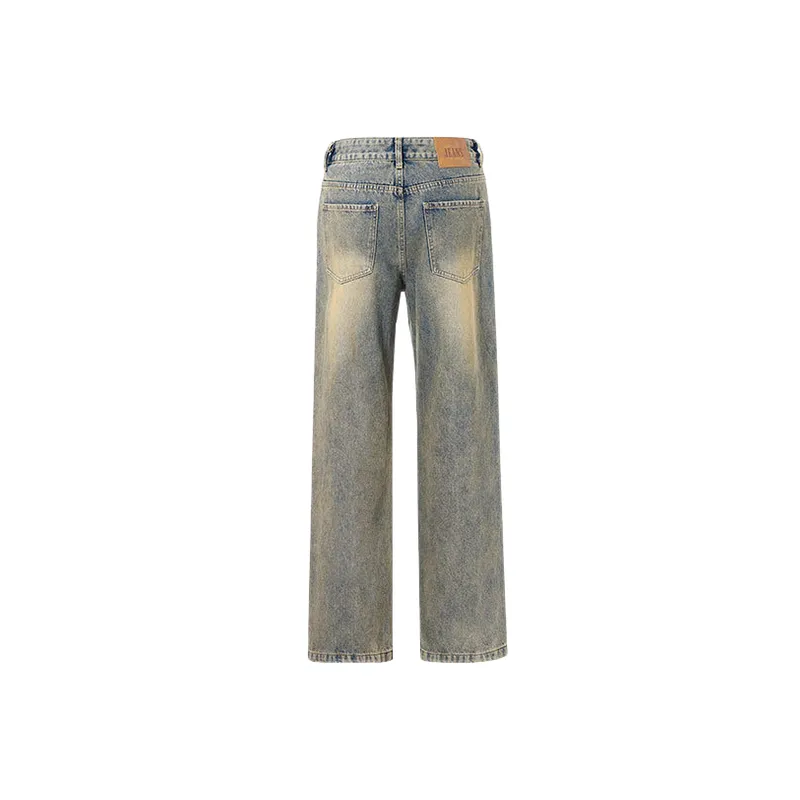 Washed Distress Jeans-1