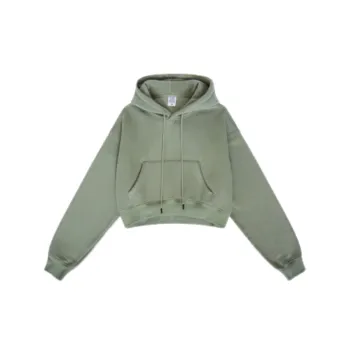 Retro Plain Cotton Sweatshirt Women
