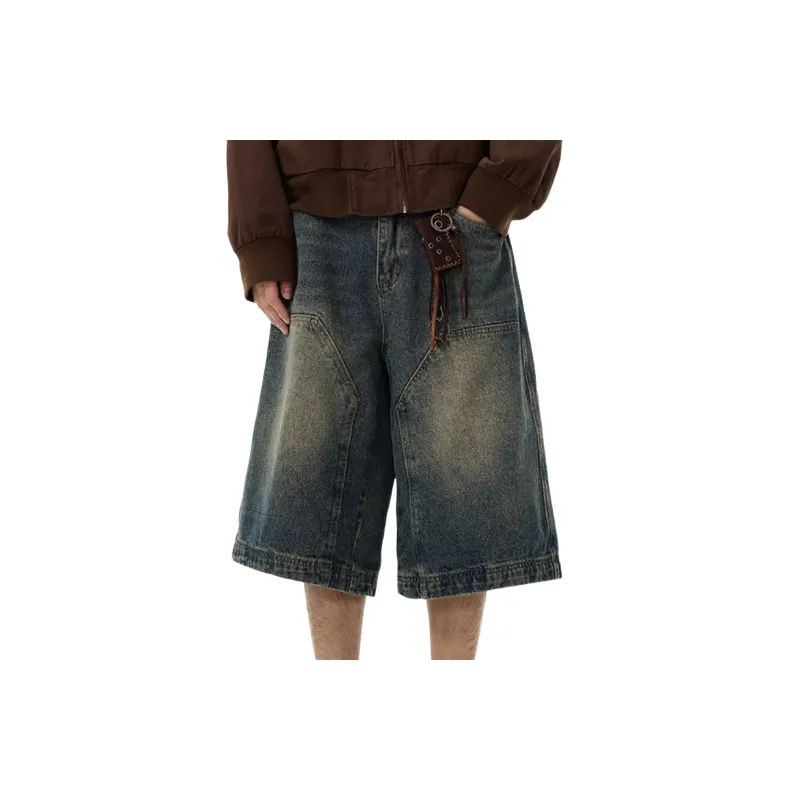 Retro Trendy Denim Shorts-2