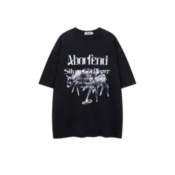 Washed Printed Short Sleeve T shirt