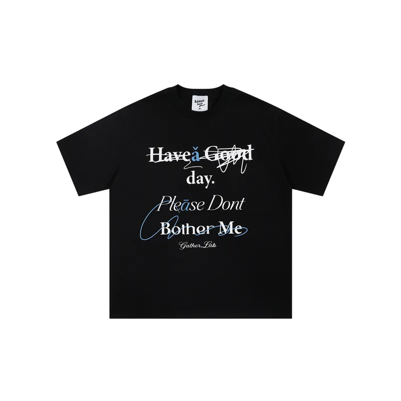 Casual Graffiti Cotton Blended Fabric T Shirt-4