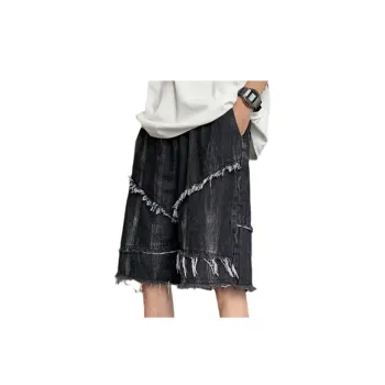 Fashionable Raw Edge Denim Shorts