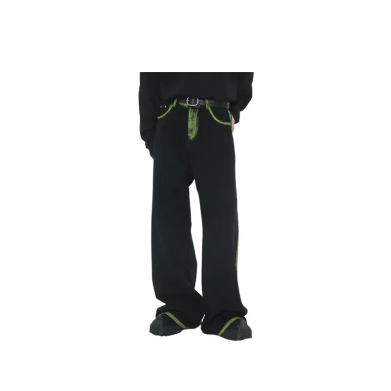 Fashion Graffiti Wide Leg Loose Jeans