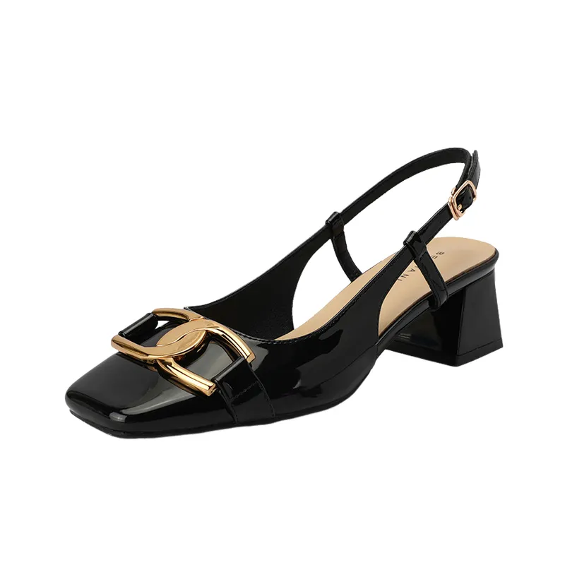 Simple Metal Mary Jane Shoes-3