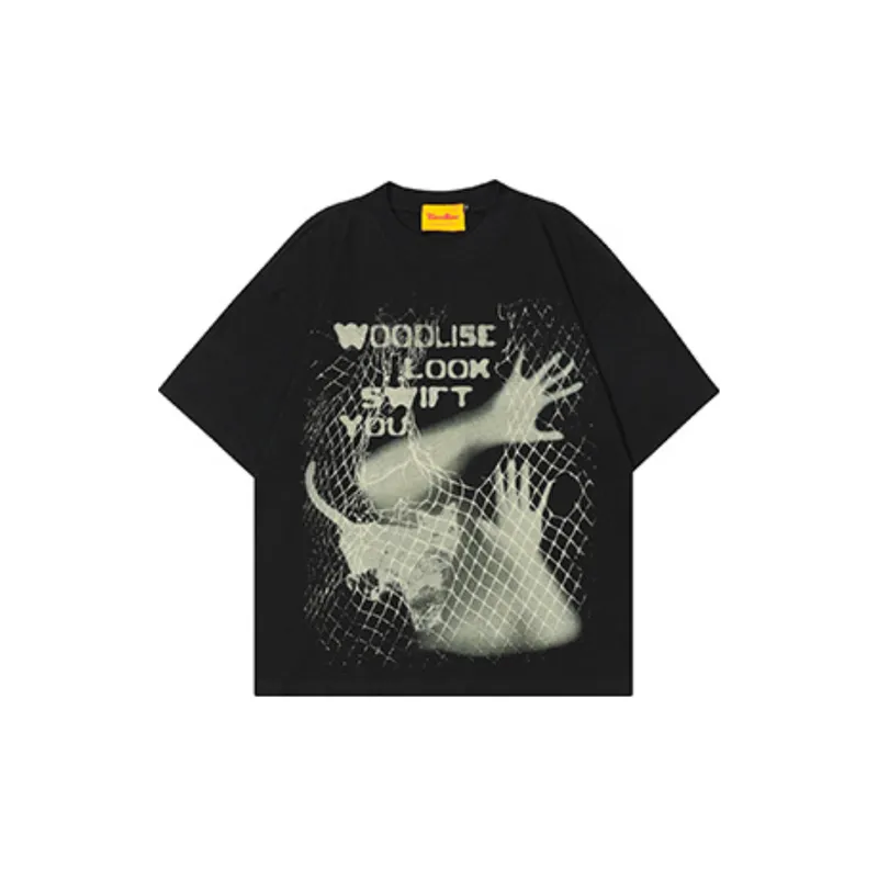 Blurring Cat Print Tee-0