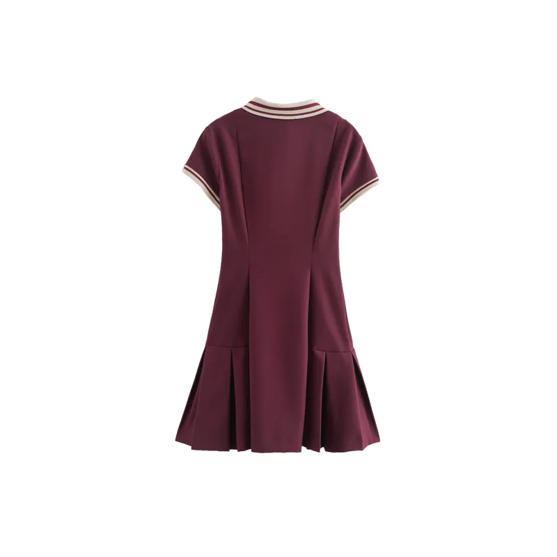 Casual Plain Polyester Dress Women-1